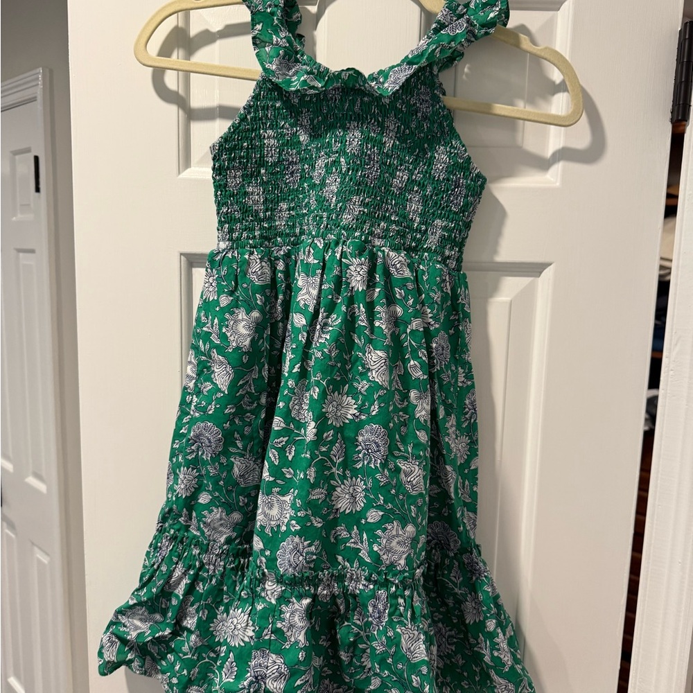Crewcuts Green Floral Kids Dress